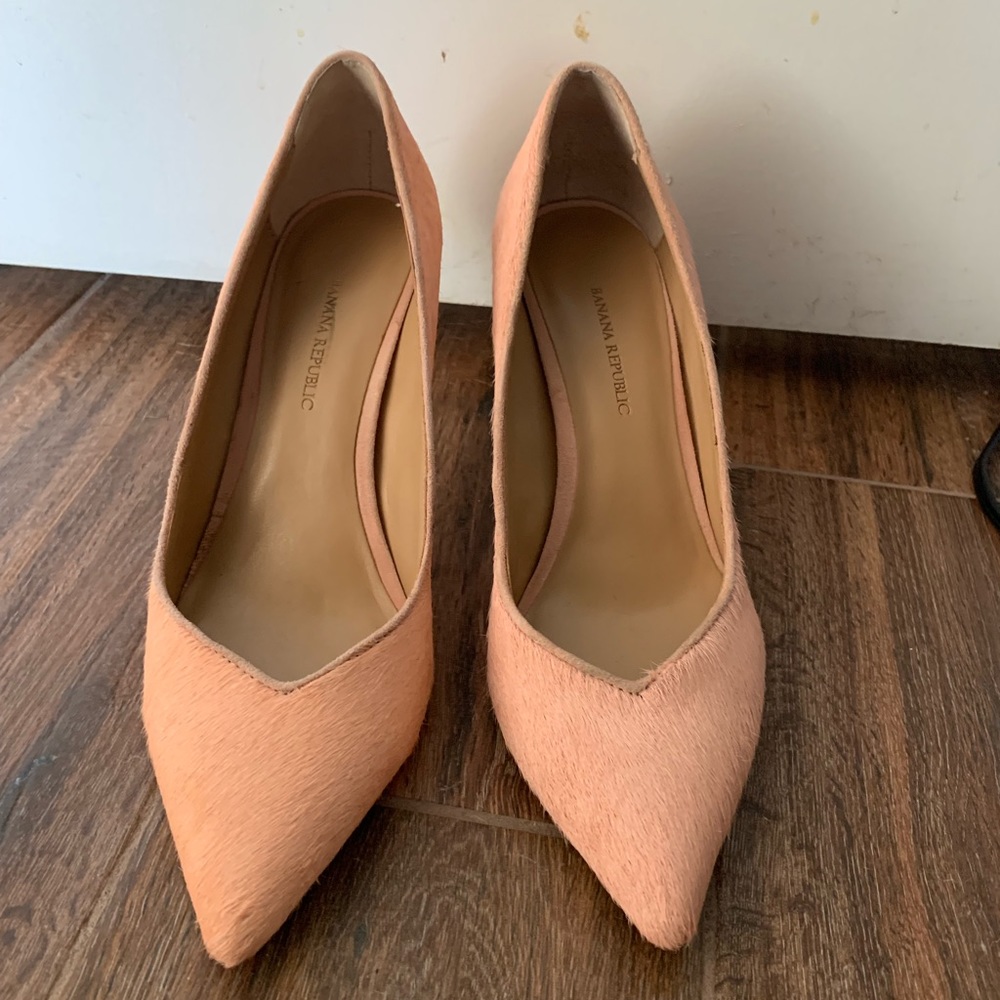Pink Banana Republic Calf Hair Pumps